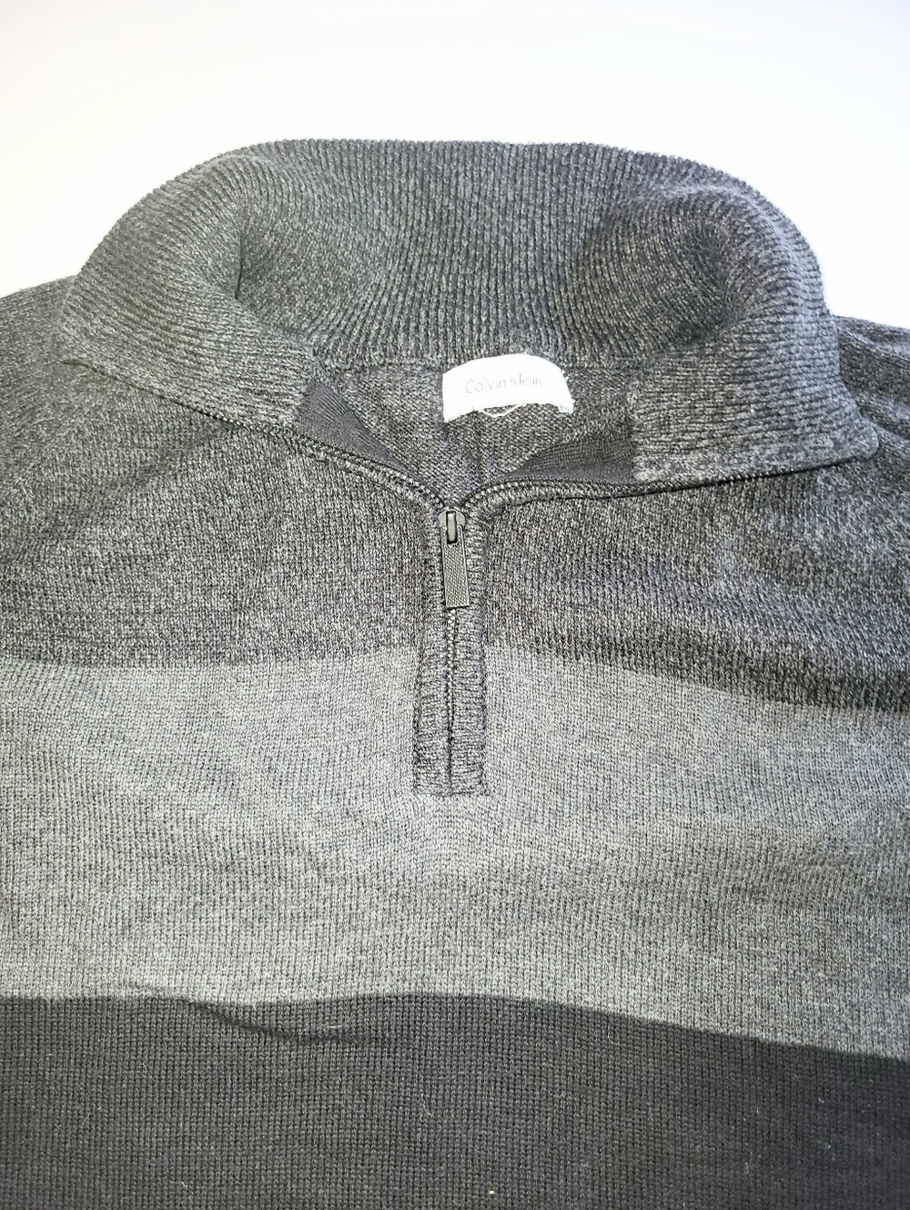 Men's Calvin Klein Colorblock Cotton Pull Over Sweater Medium - Picture 4 of 16